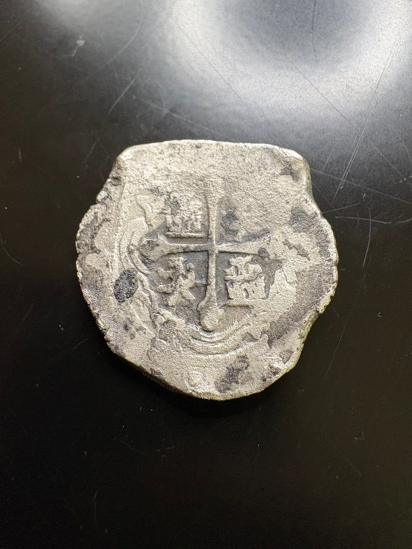1715 Fleet 8 Reale, Royal Reverse Die, 1713 Type, Philip V Reign, Mexico City Mint, J Assayer, 24.5 Grams.
