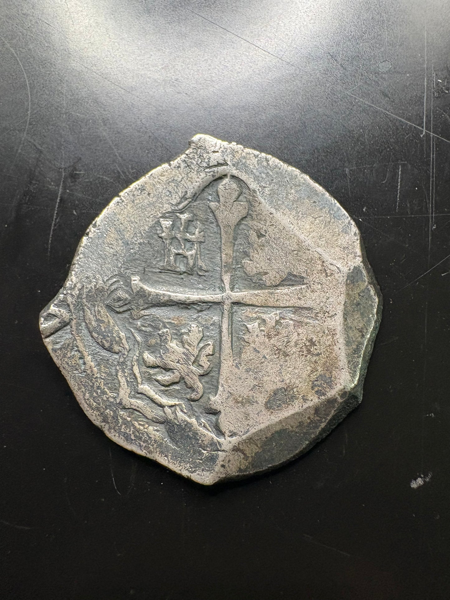Lucayan Beach Wreck 4 Reale, Philip IV Reign, Mexico City Mint, D Assayer, 13.4 Grams, Rare Sothebys Auctions Provenance.