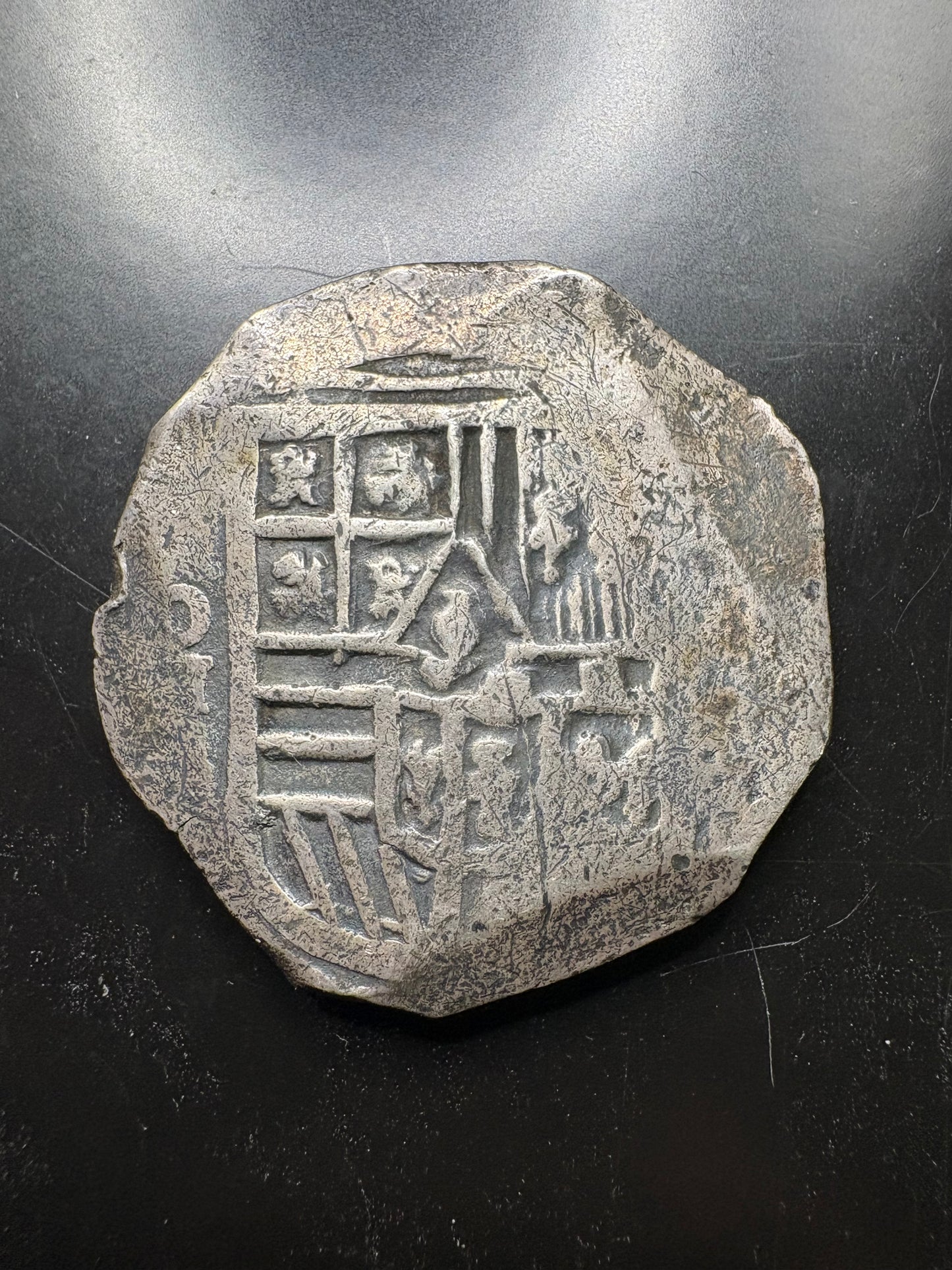 Lucayan Beach Wreck 8 Reale, Philip IV Reign, Mexico City Mint, D Assayer, 26.9 Grams, Rare Sothebys Auction Provenance.
