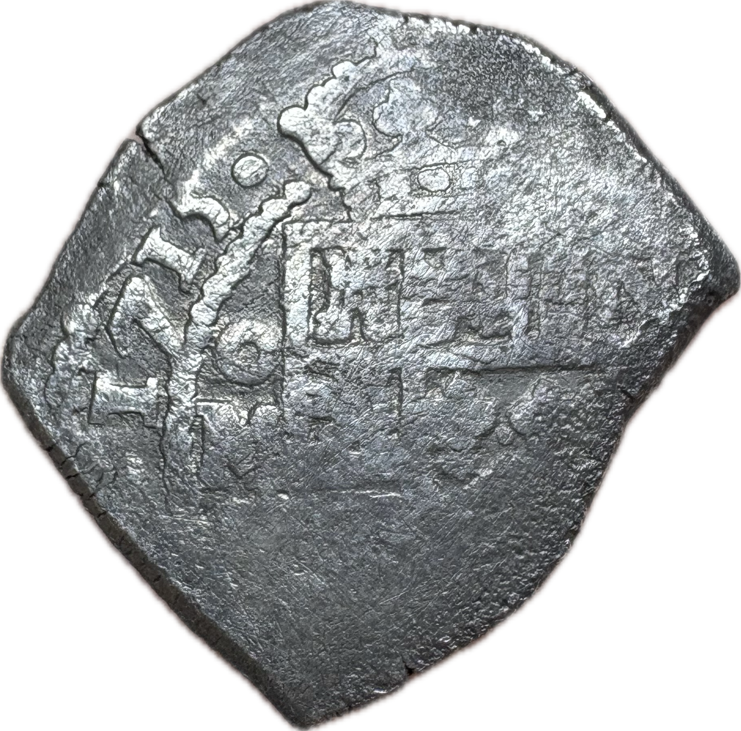 Extremely Rare Full 1715 Date 1715 Fleet 4 Reale, Full 4 digit date, Royal Reverse Die, Mexico Mint, Philip V Reign, 13.00 Grams, Original Christensen Tag and Lot #, Ex Real Eight Co.