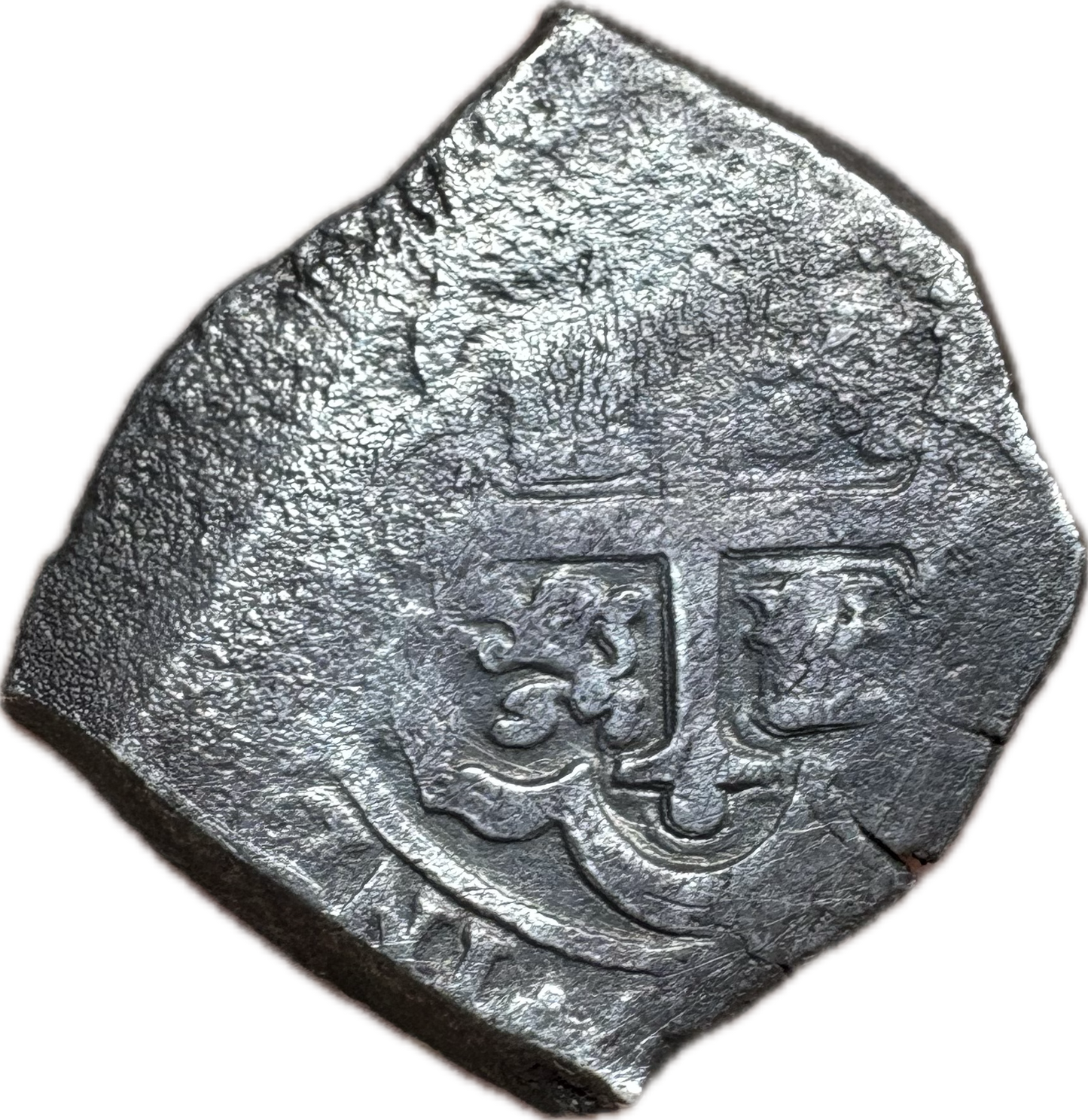 Extremely Rare Full 1715 Date 1715 Fleet 4 Reale, Full 4 digit date, Royal Reverse Die, Mexico Mint, Philip V Reign, 13.00 Grams, Original Christensen Tag and Lot #, Ex Real Eight Co.