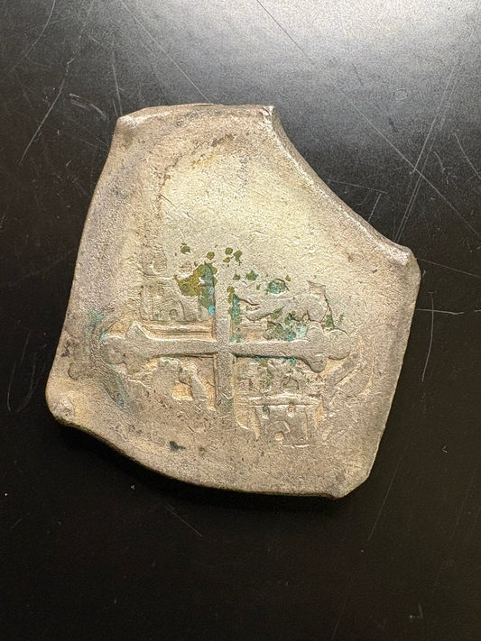 1715 Fleet 8 Reale, Ex Christensen Auctions, Ex Real Eight Co. Charles II Reign, Mexico City Mint, L Assayer, 26.1 Grams.