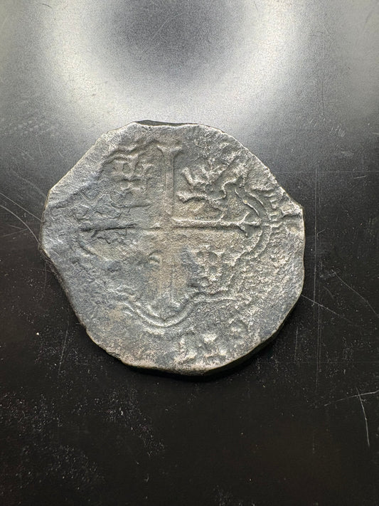 Lucayan Beach Wreck 8 Reale, Philip IV Reign, Mexico City Mint, D Assayer, 21.7 Grams, Rare Sothebys Auction Provenance.
