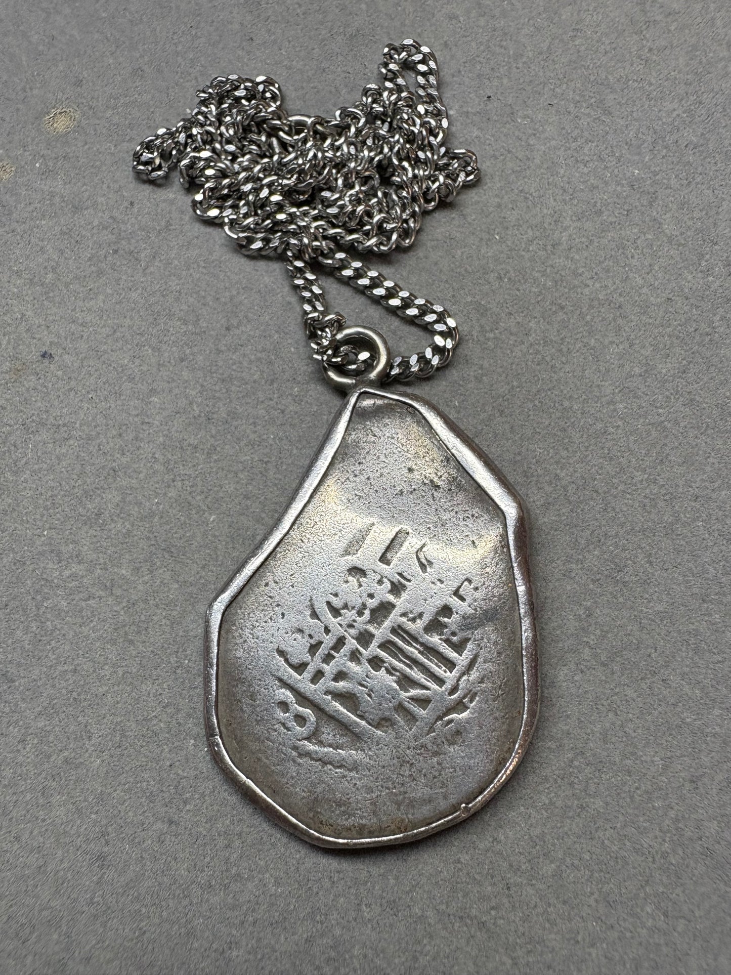 1715 Fleet 8 Reale, Mexico City Mint, NV Assayer, Original Real Eight Co. COA in Frame.