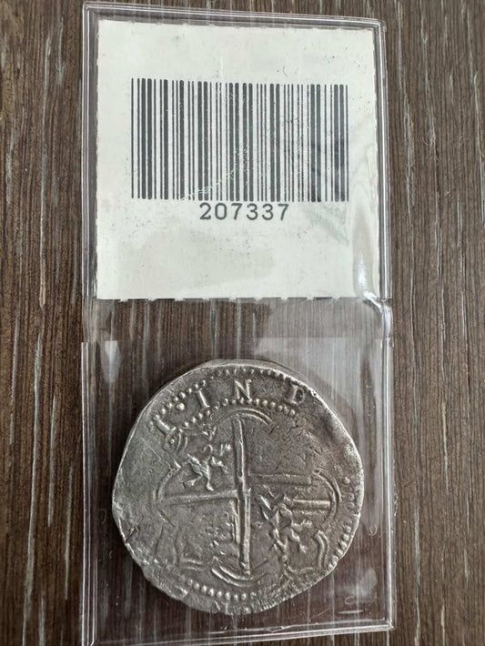 Rare Atocha Shipwreck 8 Reales, Motherlode Find, Superb Grade 1, Potosi Mint, Rare B Assayer, 26.5 Grams Full Weight, 85A-207337, Original Treasure Salvors COA Hand Signed by Mel Fisher himself!