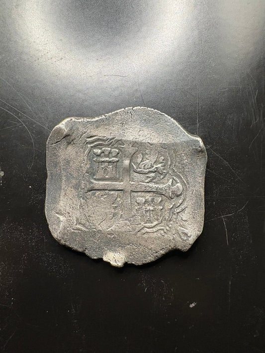 Lucayan Beach Wreck 8 Reale, Philip IV Reign, Mexico City Mint, D Assayer, 25.7 Grams, Rare Sothebys Auction Provenance.