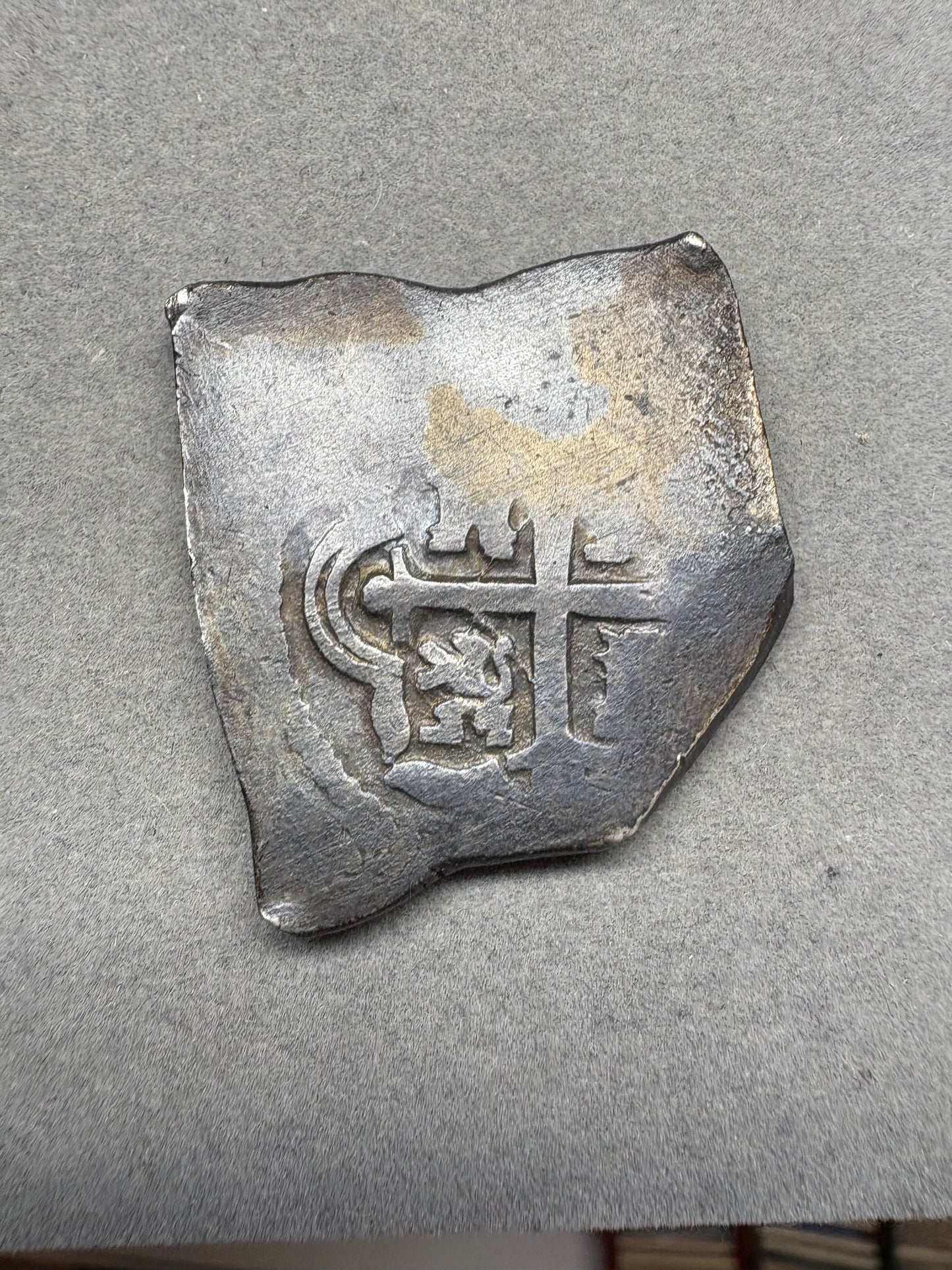 1715 Fleet Shipwreck 8 Reales, Mexico City Mint, J Assayer, 26.3 Grams Full Weight, Original Henry Christensen Tag.