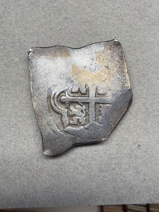 1715 Fleet Shipwreck 8 Reales, Mexico City Mint, J Assayer, 26.3 Grams Full Weight, Original Henry Christensen Tag.