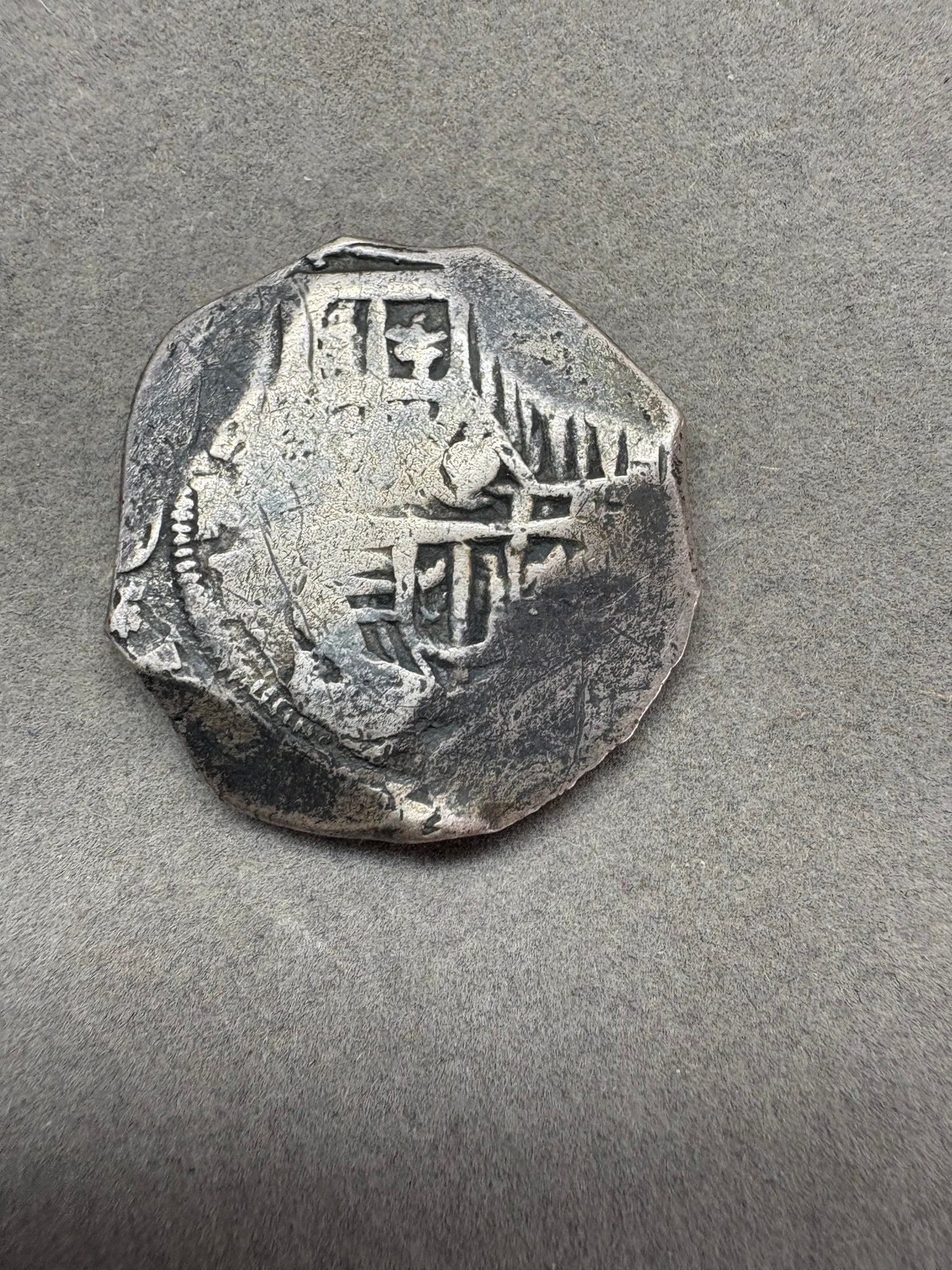 Lucayan Beach Wreck 4 Reales, Mexico City Mint, D Assayer, 13.4 grams, Ex Sothebys 1972 Sale