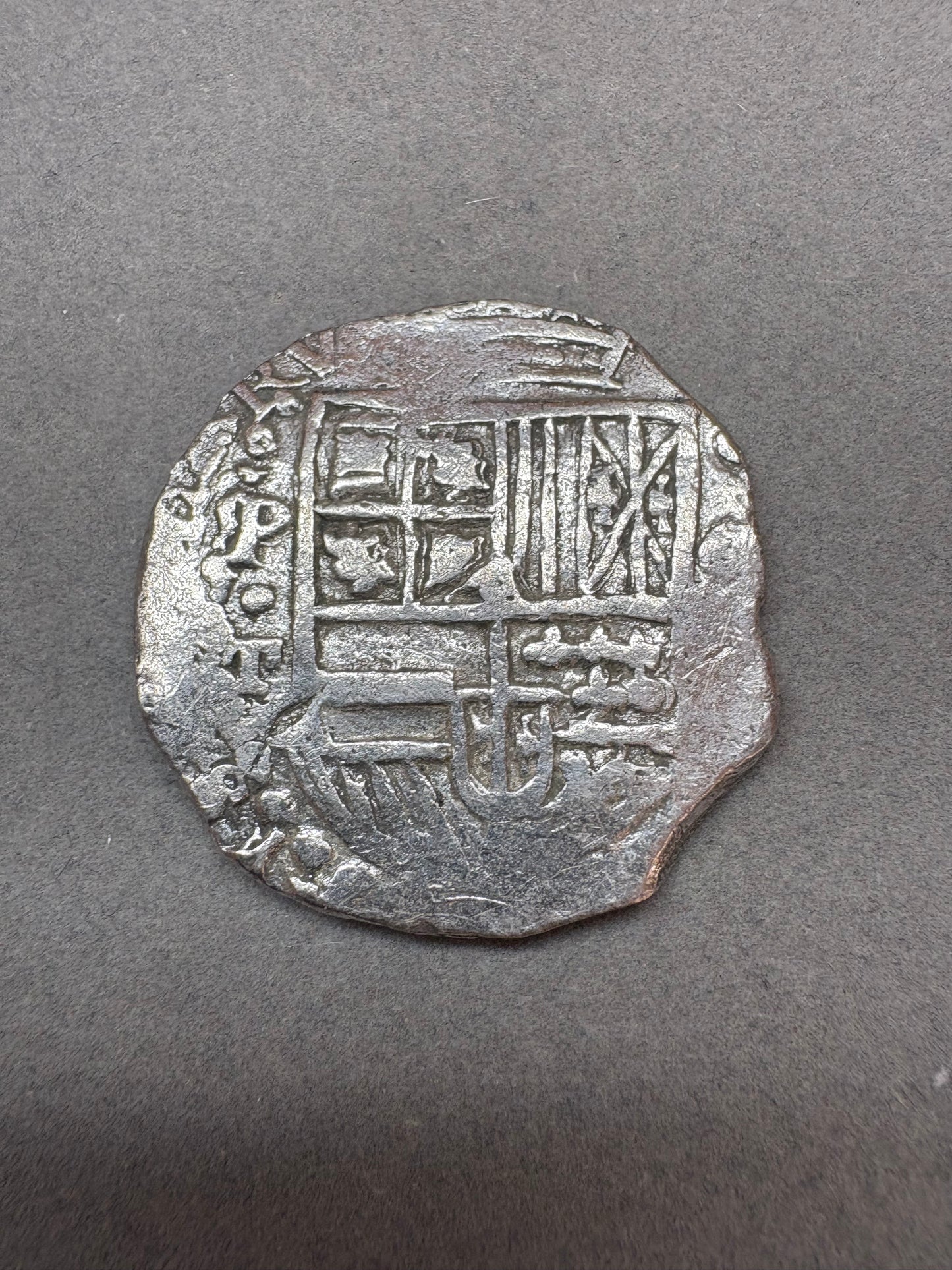 1985 Motherlode Find! Atocha Shipwreck 8 Reales with Division Paperwork, Grade 1, Potosi Mint, T Assayer, Full Weight 26.5 Grams, 85A-212264