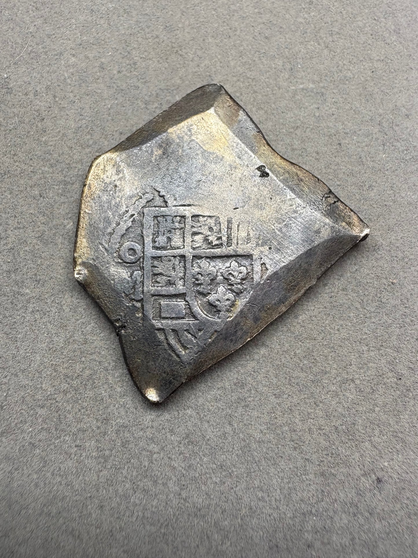 1715 Fleet Shipwreck 8 Reales, Mexico City Mint, J Assayer, 26.3 Grams Full Weight, Original Henry Christensen Tag.