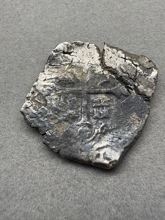 Lucayan Beach Wreck 4 Reale, Mexico City Mint, D Assayer, 12.6 Grams, Ex Sothebys 1972 Sale.