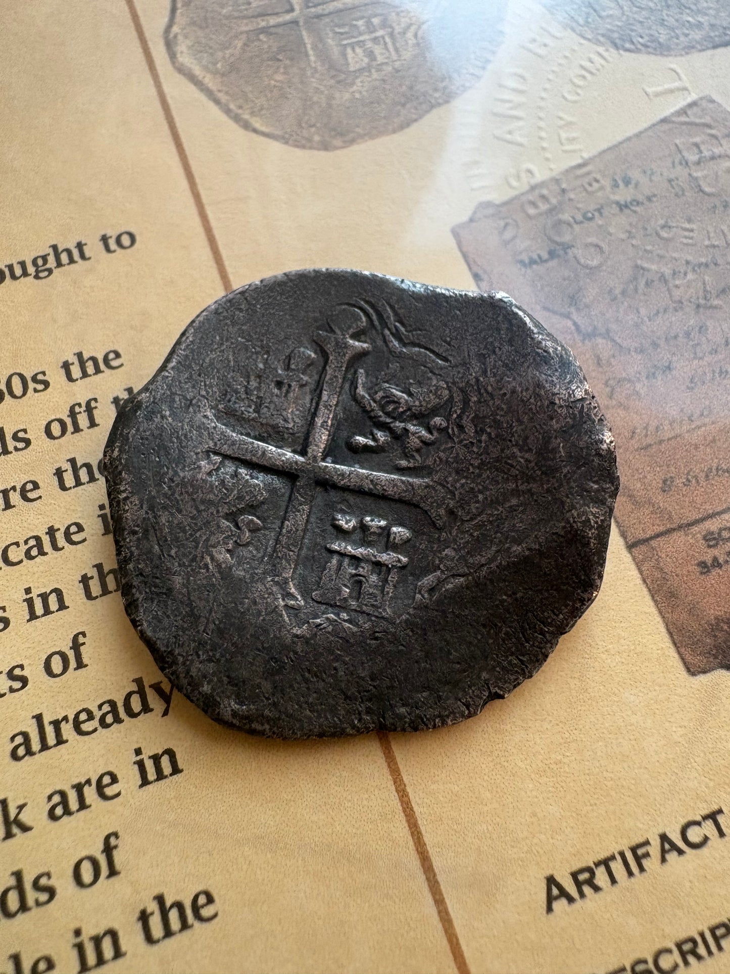 Lucayan Beach Wreck 8 Reale, Mexico City Mint, 26.1 Grams, Philip IV Reign, C. 1628, Sothebys 1972 Sale Lot 54.