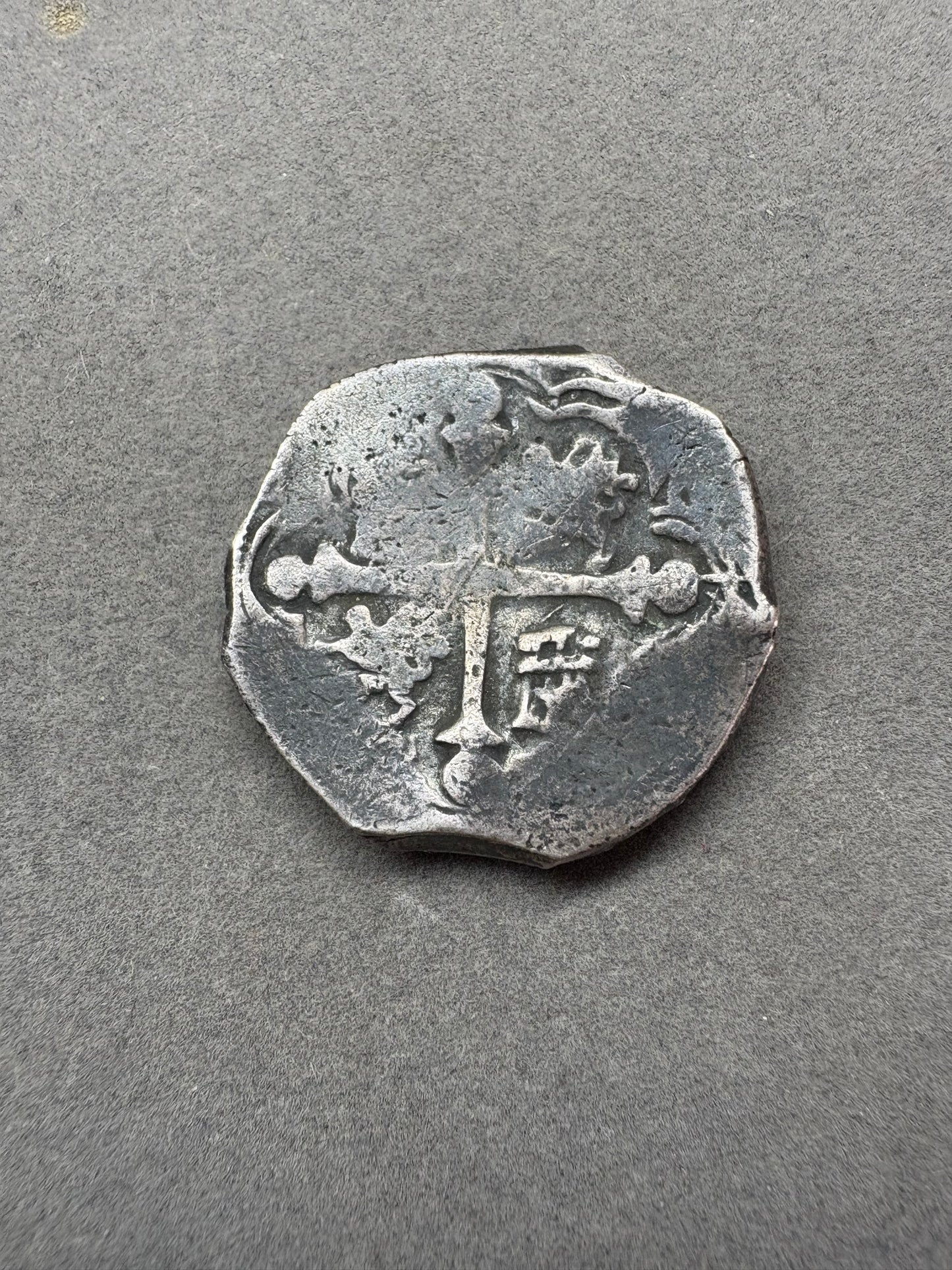 Lucayan Beach Wreck 4 Reales, Mexico City Mint, D Assayer, 13.4 grams, Ex Sothebys 1972 Sale