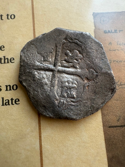Lucayan Beach Wreck 4 Reale, Mexico City Mint, 12.8 Grams, Philip IV Reign, Sothebys 1972 Sale Lot 96