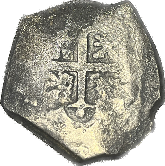 1715 Fleet 8 Reale, 1714 Die Type, Mexico City Mint, Philip V Reign,NV Assayer, 26.7 grams Rare Full Weight, Grade 1, Cobb Coin Co Cert, #242771