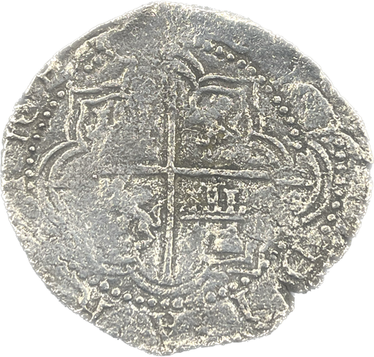 Atocha Shipwreck, 8 Reale, Potosi Mint, Philip III Reign, R Assayer, 25.8 Grams, Grade 1. 264428